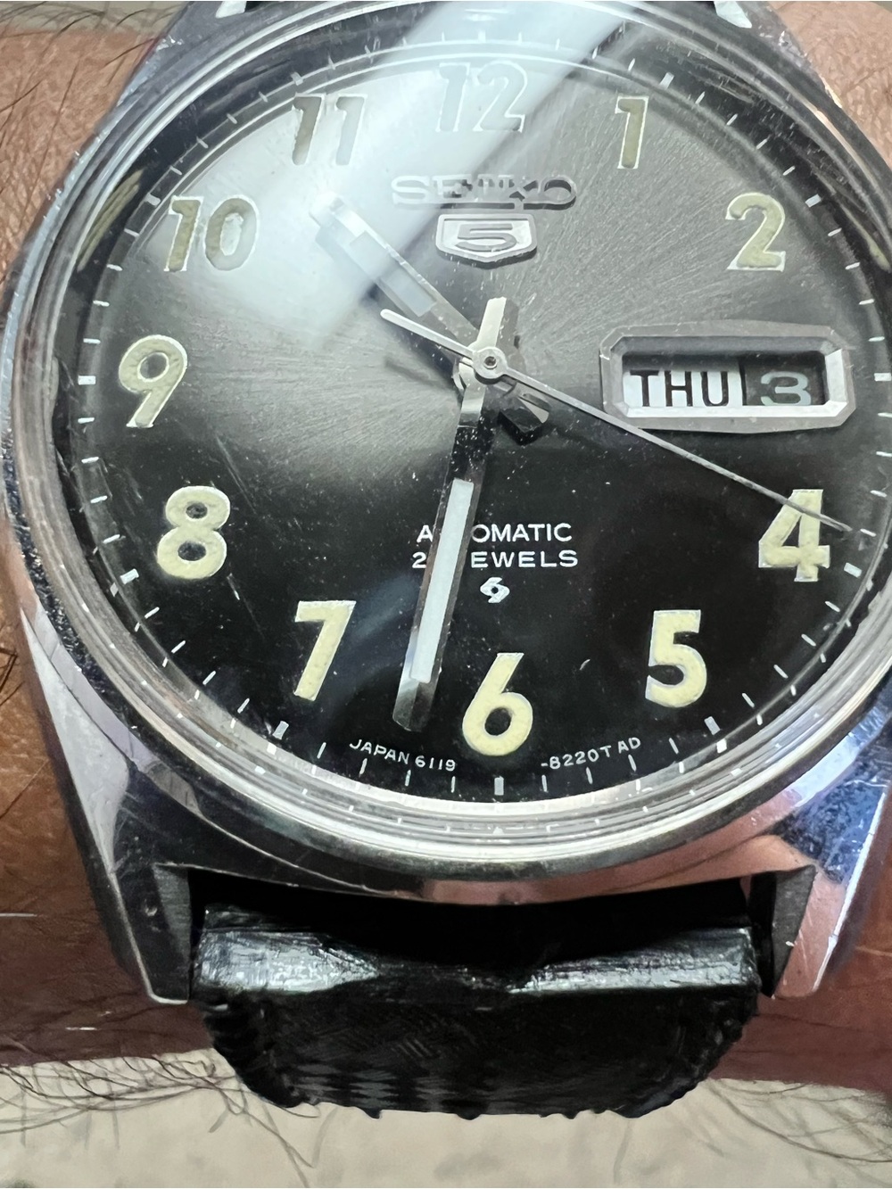 Vintage Seiko 5 Sept 1969 6119-8090 MACV SOG Style Vietnam Military Men's Watch